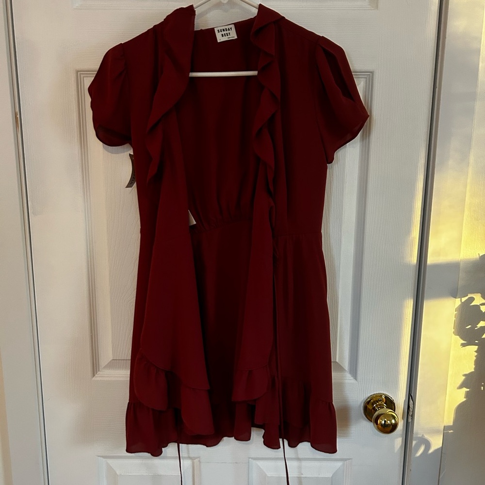 Sunday Best Ruffle Wrap Dress